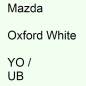 Preview: Mazda, Oxford White, YO / UB.